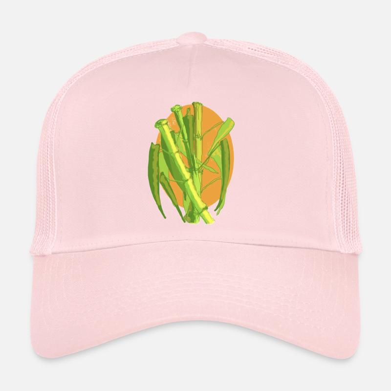 Bamboo Botanical Burst Trucker Cap