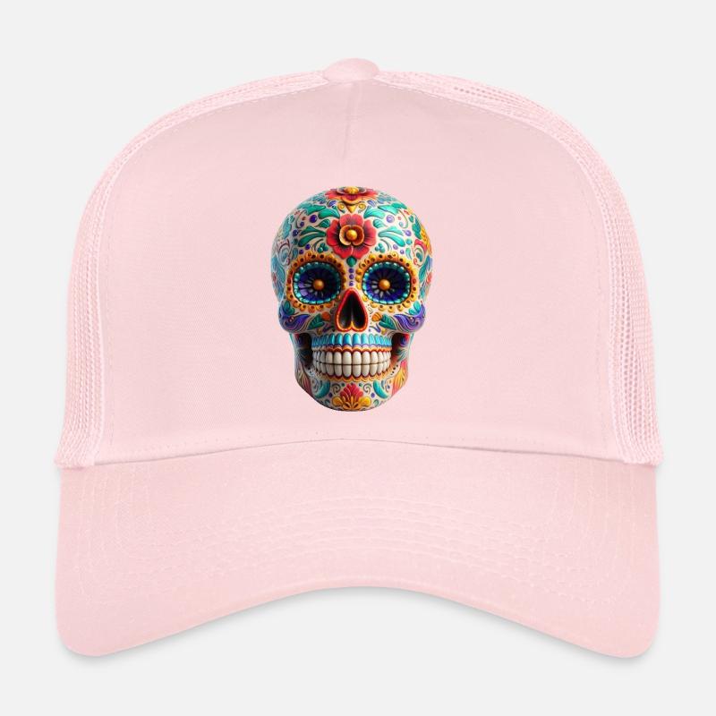 Sugar Skull Trucker Cap