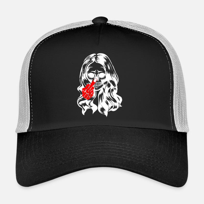 Cool Gothic Lady Skull Trucker Cap