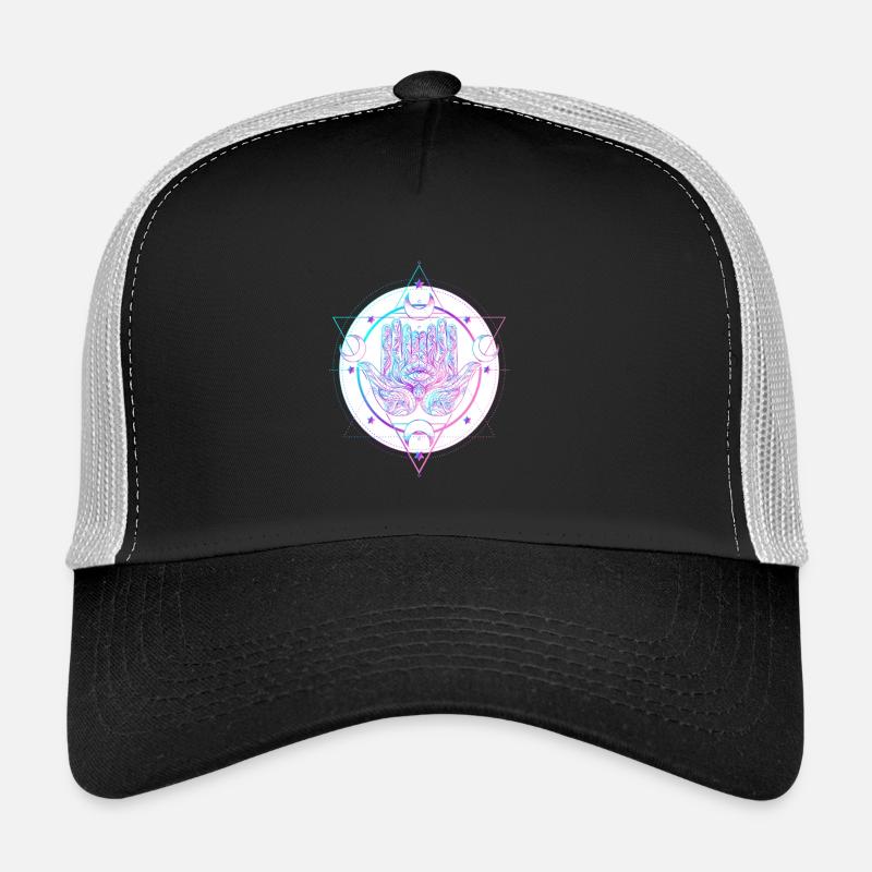 Main astrale mystique avec conception d’œil - Casquette trucker - noir/gris pierre