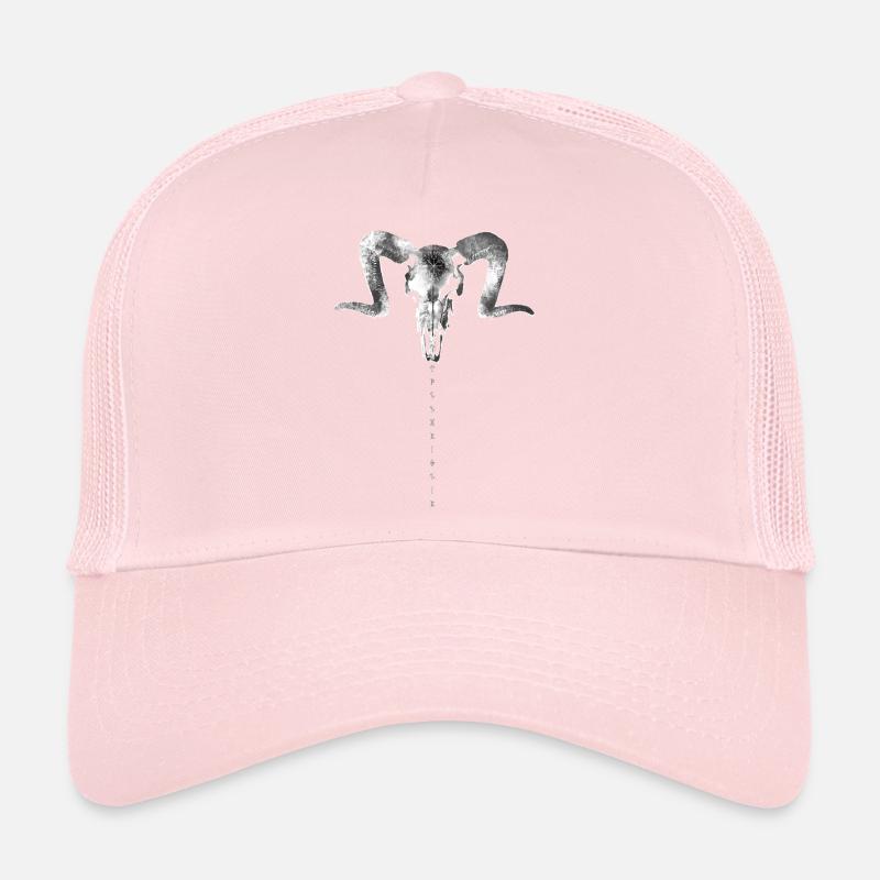 Symbolisme mystique du crâne de bélier Casquette trucker 
