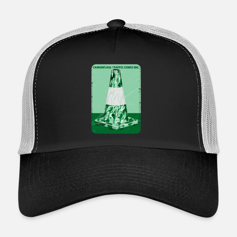 Cône de route vert camouflage Casquette trucker 