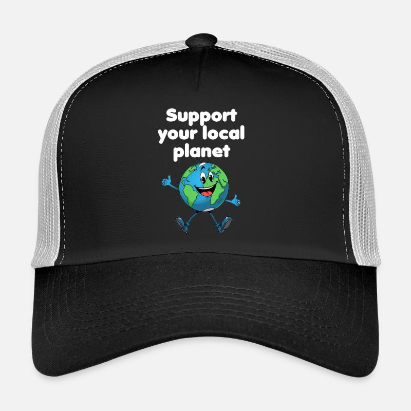 Soutenez votre planète locale (dunkel) Casquette trucker 