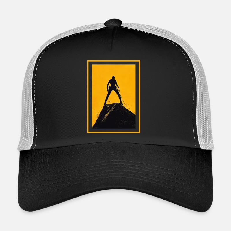 Aufmerksamkeit! Bergsteiger - Trucker Cap - Schwarz/Steingrau