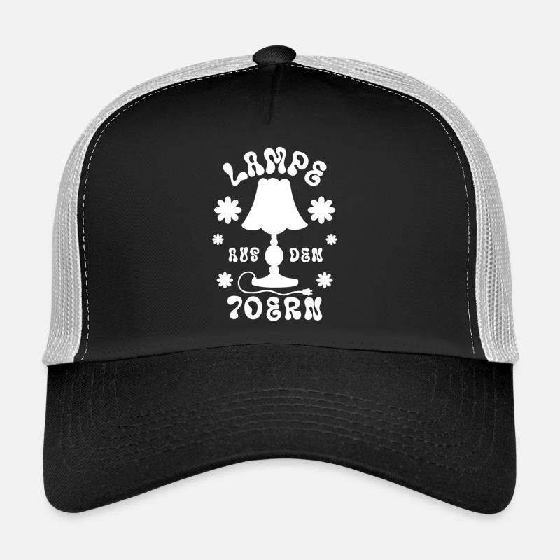 Lampe aus den 70ern - Trucker Cap - Schwarz/Steingrau
