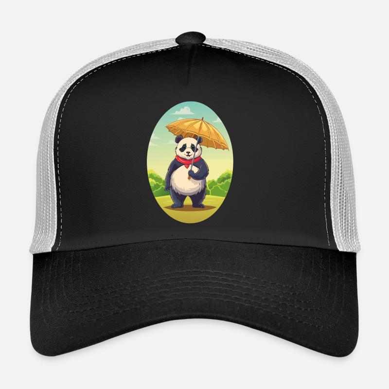 Charmanter Panda mit Regenschirm Trucker Cap
