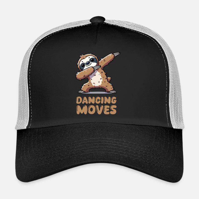 faultier dabbing - Trucker Cap - Schwarz/Steingrau