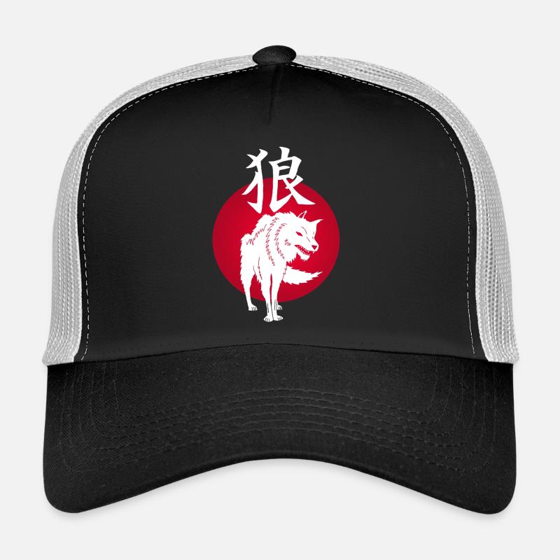 The red sun and the white wolf Trucker Cap