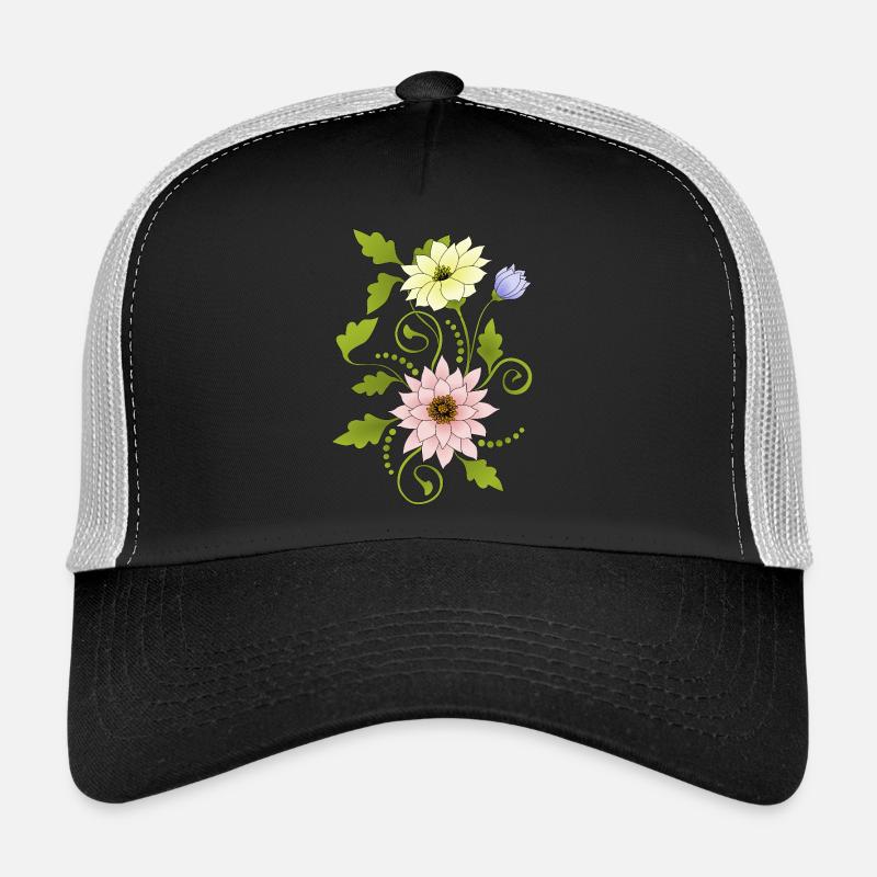 Flowers - Trucker Cap - black/stone grey