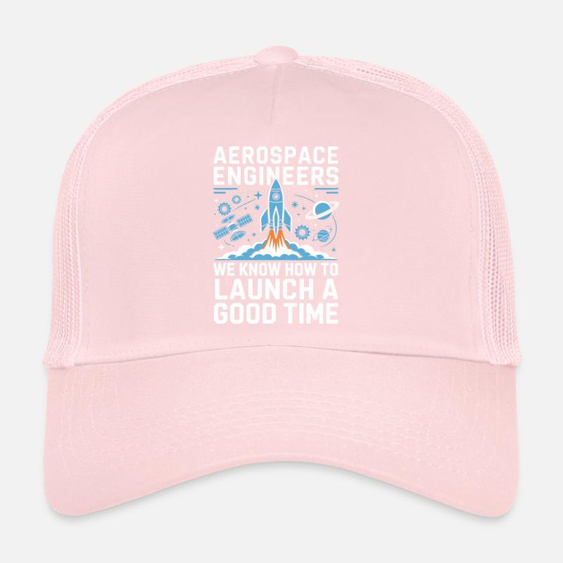 Aerospace Engineer Rocket Launch Humor Trucker Cap