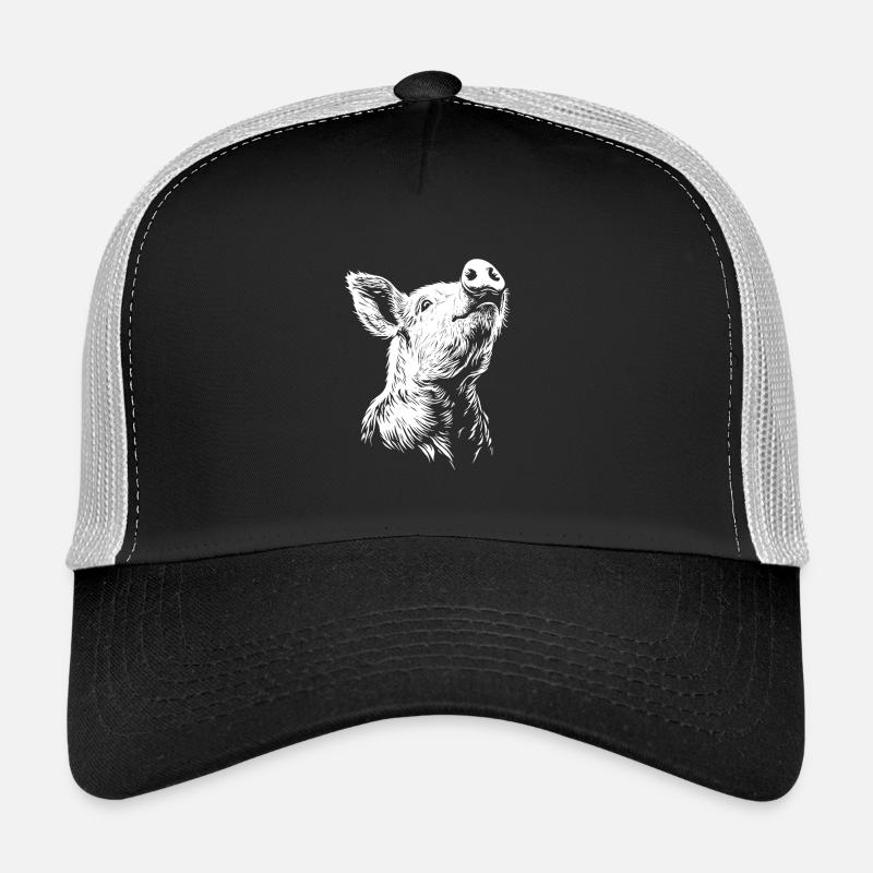 Silhouette de cochon mignon Casquette trucker 