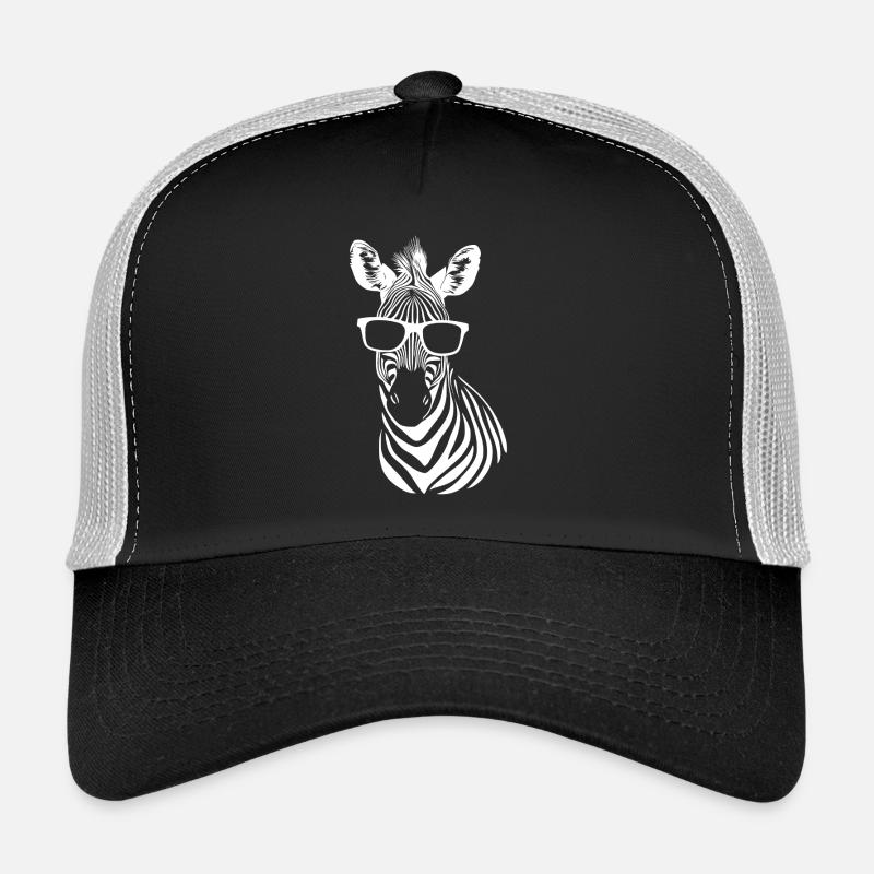 Cool Zebra Sonnenbrille Sommer Strand - Trucker Cap - Schwarz/Steingrau