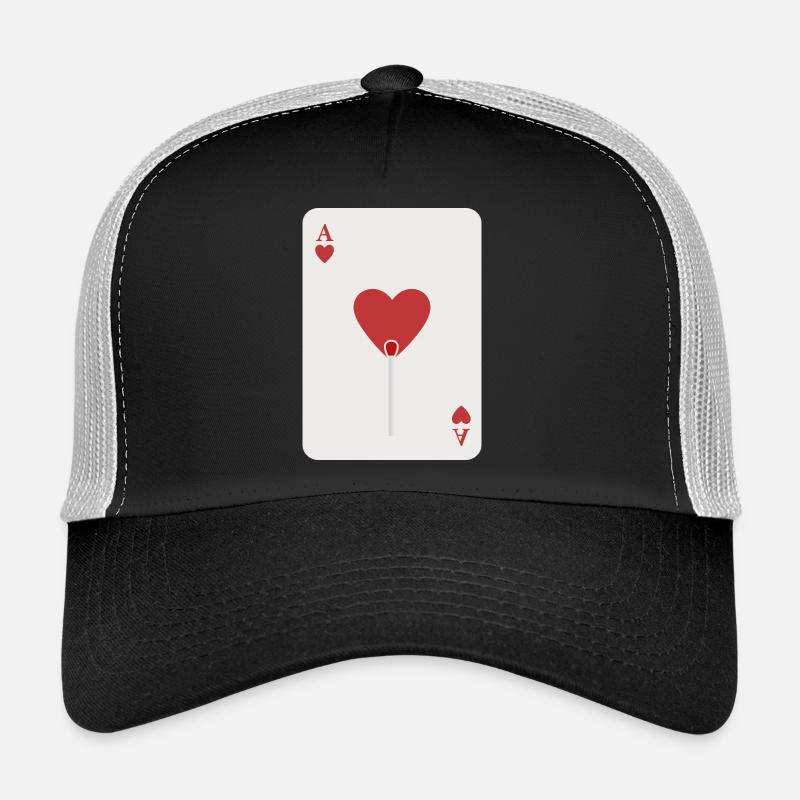 Herz Ass - Trucker Cap - Schwarz/Steingrau