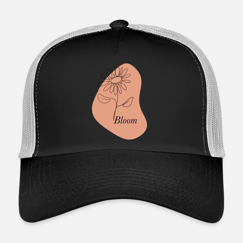 Floraison – Fleur d’art au trait Casquette trucker 