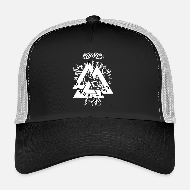 Magic Rune Triangle design - Trucker Cap - black/stone grey