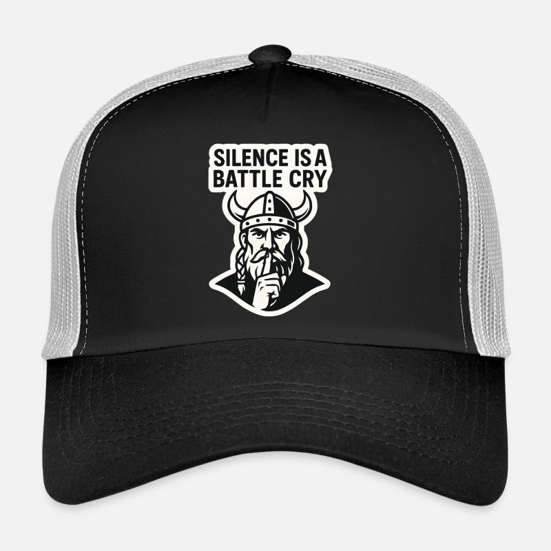 Viking Silence Battle Cry Design Casquette trucker 