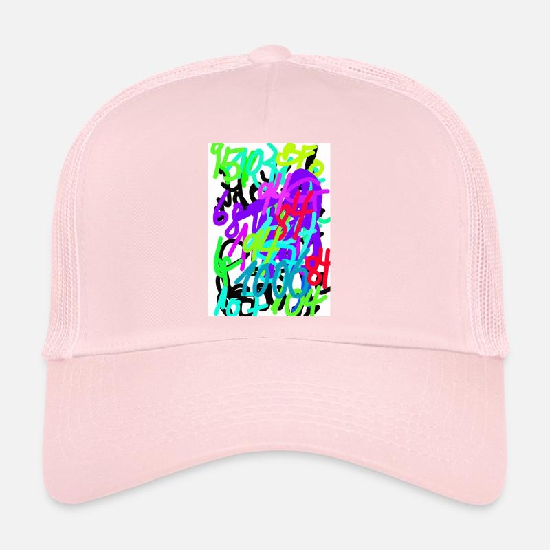 Abstract Colored Number Creation Trucker Cap