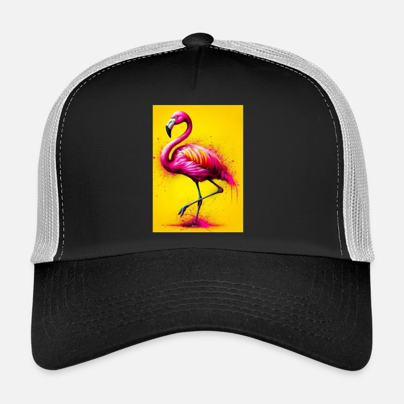 Flamingo - Trucker Cap - Schwarz/Steingrau