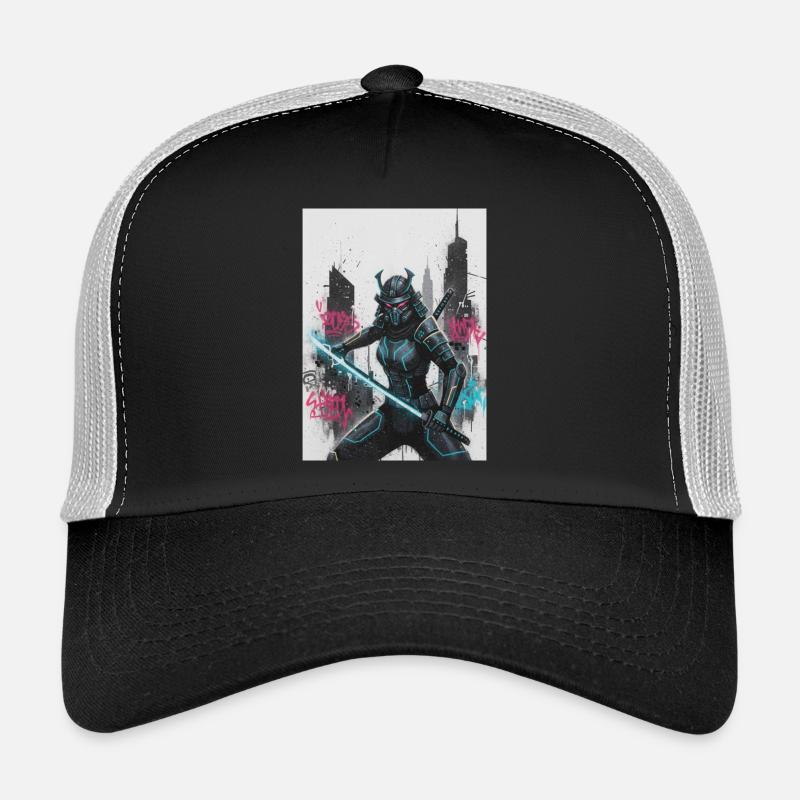 Cyber Samurai Neon Blade Casquette trucker 