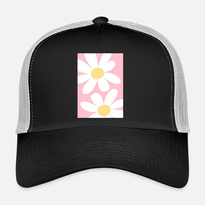 Rosa mit Blumen Trucker Cap
