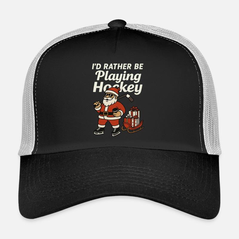Lustiges Eishockey TShirt Weihnachtsgeschenk Trucker Cap