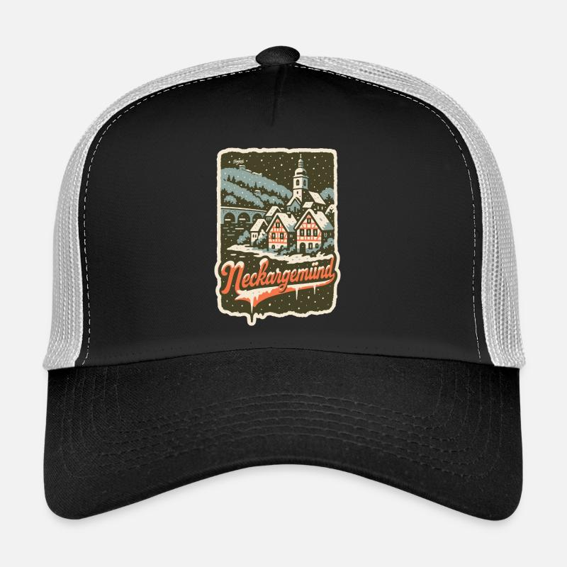 Panorama hivernal de Neckargemünd Casquette trucker 