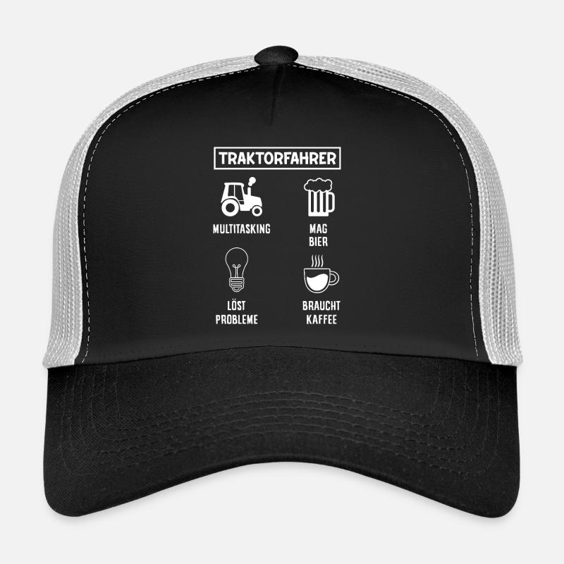 Traktorfahrer Kaffee Bier Multitasking Trucker Cap