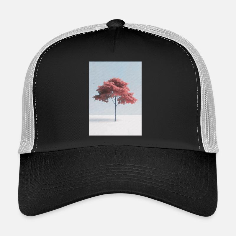 Minimal Japanese Maple Tree Art Trucker Cap
