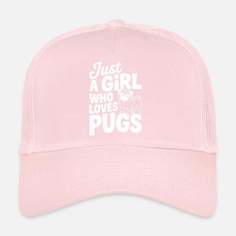 Nur ein Mädchen, das Möpse liebt Trucker Cap
