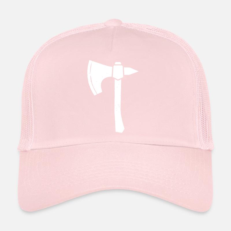 Battle Axe Hatchet Warrior Silhouette Vector Trucker Cap
