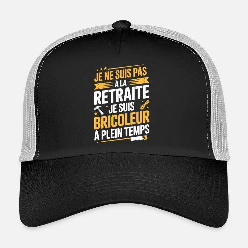 Full-time handyman, not retired - Trucker Cap - black/stone grey