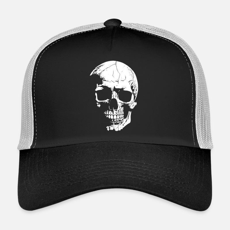 Skull High-Contrast Graphics Trucker Cap