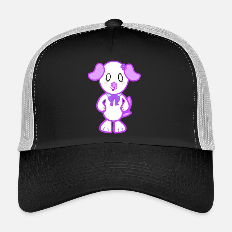 KawaiiDOGGOS - Flora print - Trucker Cap - black/stone grey