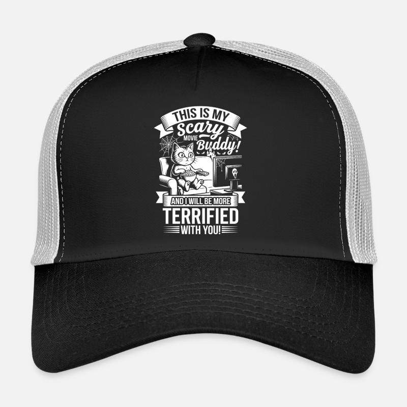 Chat effrayant, ami câlin Casquette trucker 