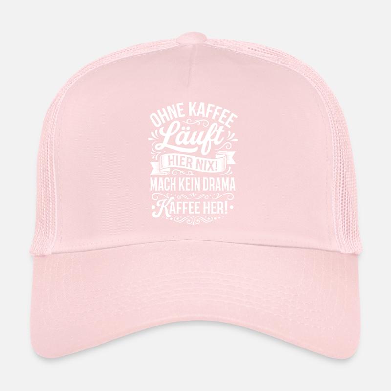 Rien ne marche ici sans café ! Casquette trucker 