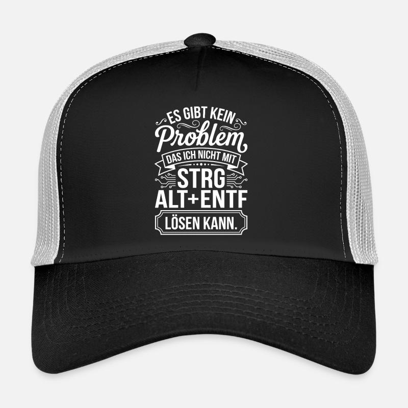 Aucun problème avec ctrl alt del - Casquette trucker  - noir/gris pierre