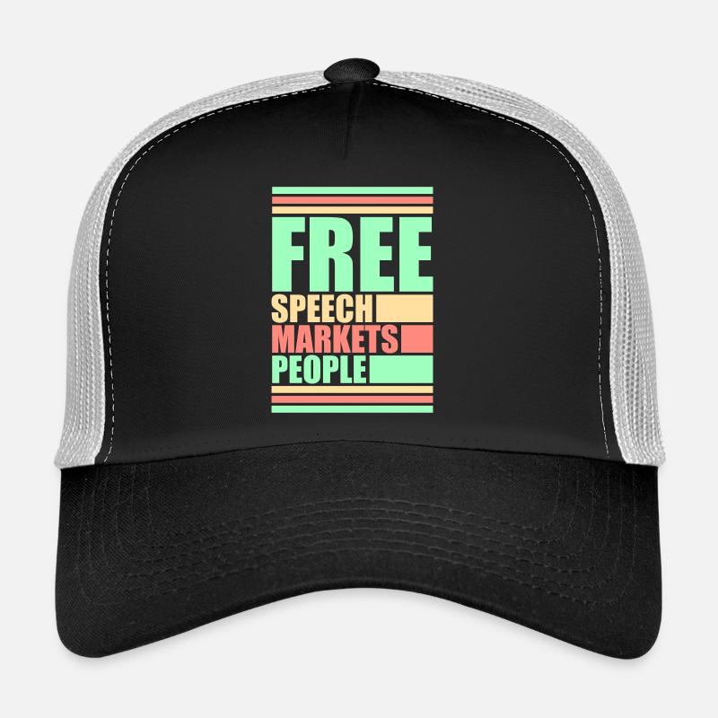 Marché de la liberté d’expression Peuple Libertarian Freedom Logo Casquette trucker 