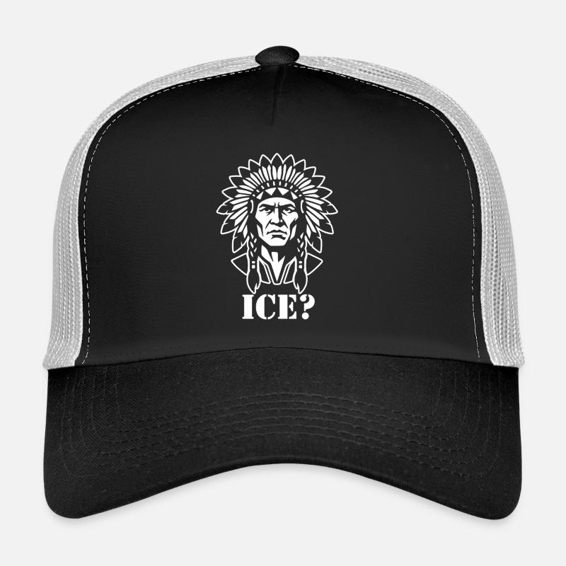 Silhouette du chef autochtone Casquette trucker 