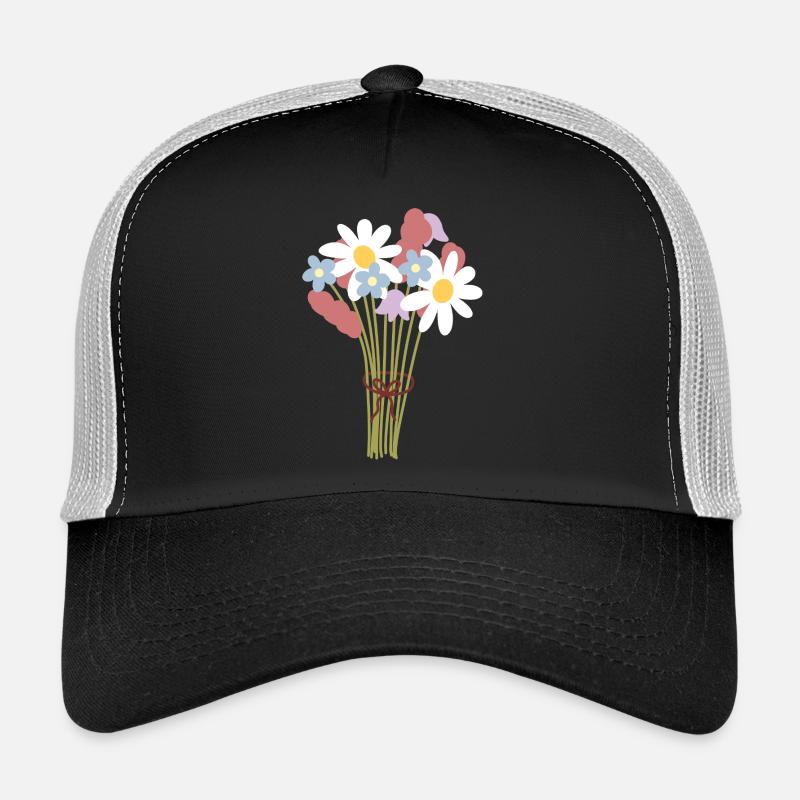 Pastell-Gänseblümchen-Bouquet-Illustration Trucker Cap