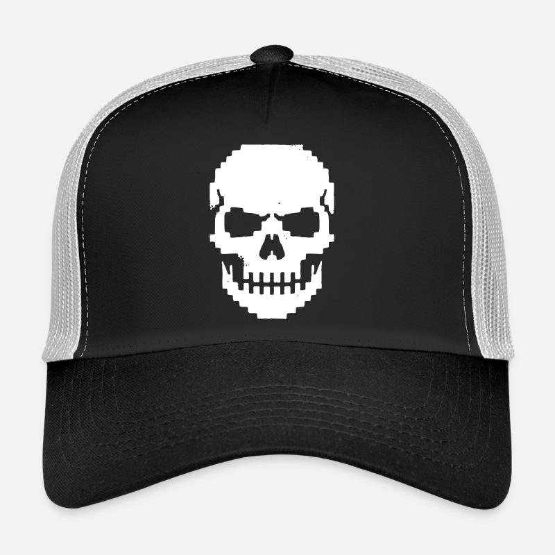 Mâchoire de Crâne Pixel 8-Bit Casquette trucker 