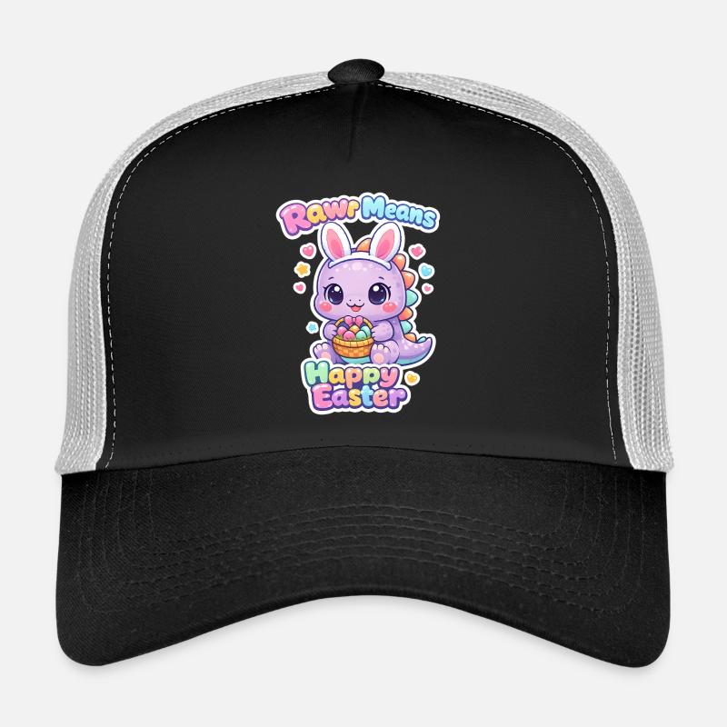 Hasen Kinder Ostern Rawr Dino Happy Easter Trucker Cap