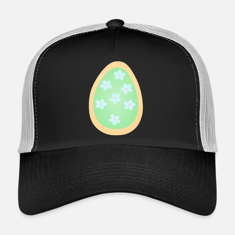 Pastel Floral Egg Pattern Trucker Cap