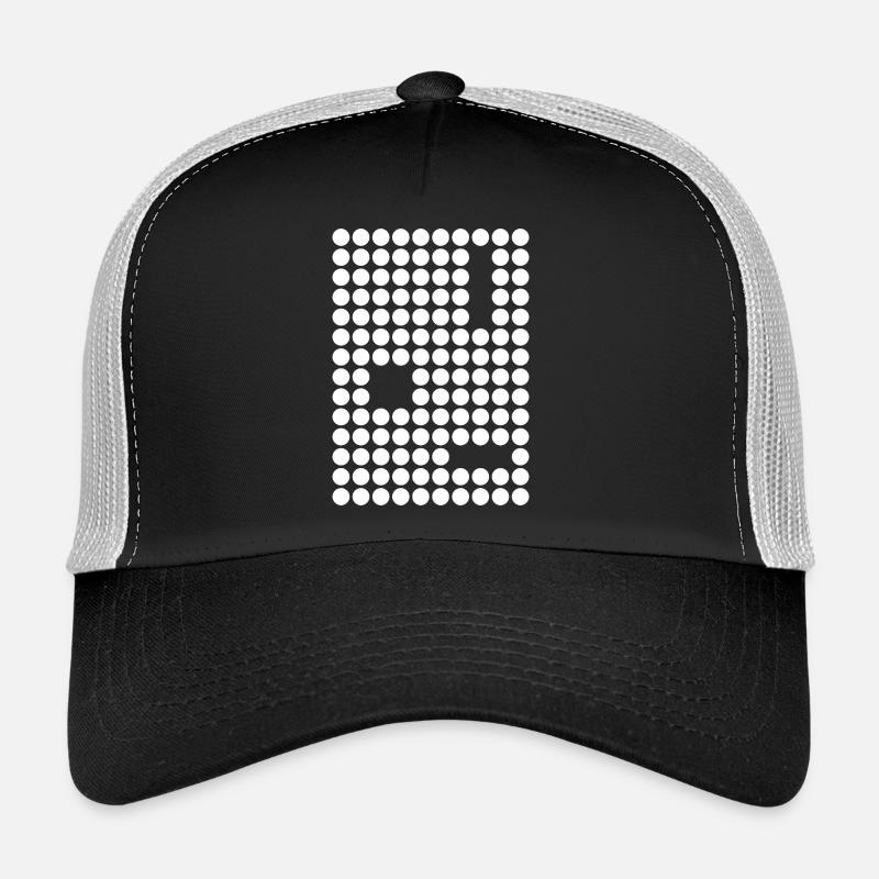 Dot Mosaic Geometric Grid Trucker Cap