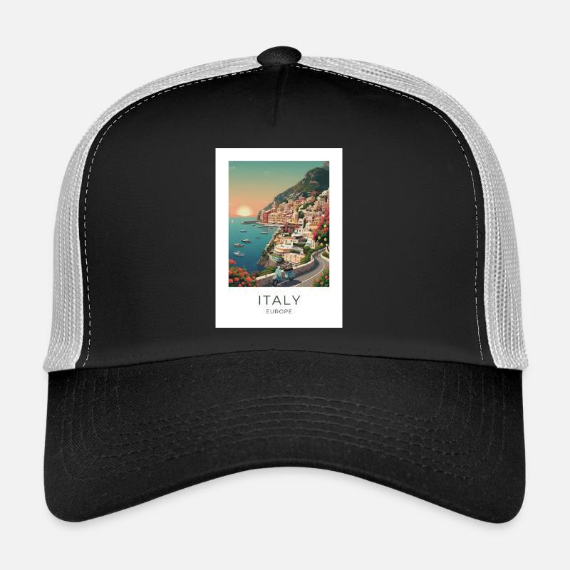 Italia Coastal Magic Motorcycle - Trucker Cap - black/stone grey