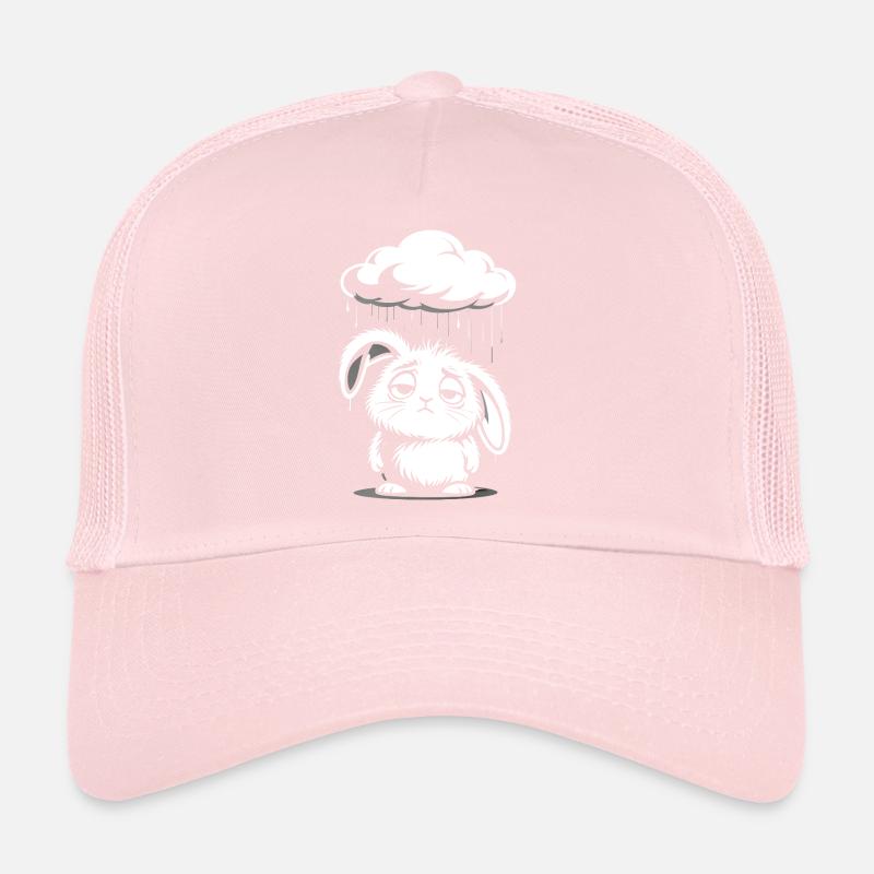 Sad Bunny - Un design mignon en nuage de pluie Casquette trucker 