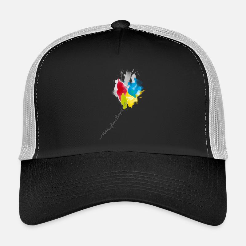 Color Cascade Kaleidoscope - Trucker Cap - black/stone grey