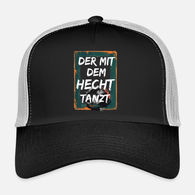 Der mit dem Hecht tanzt - Trucker Cap - Schwarz/Steingrau