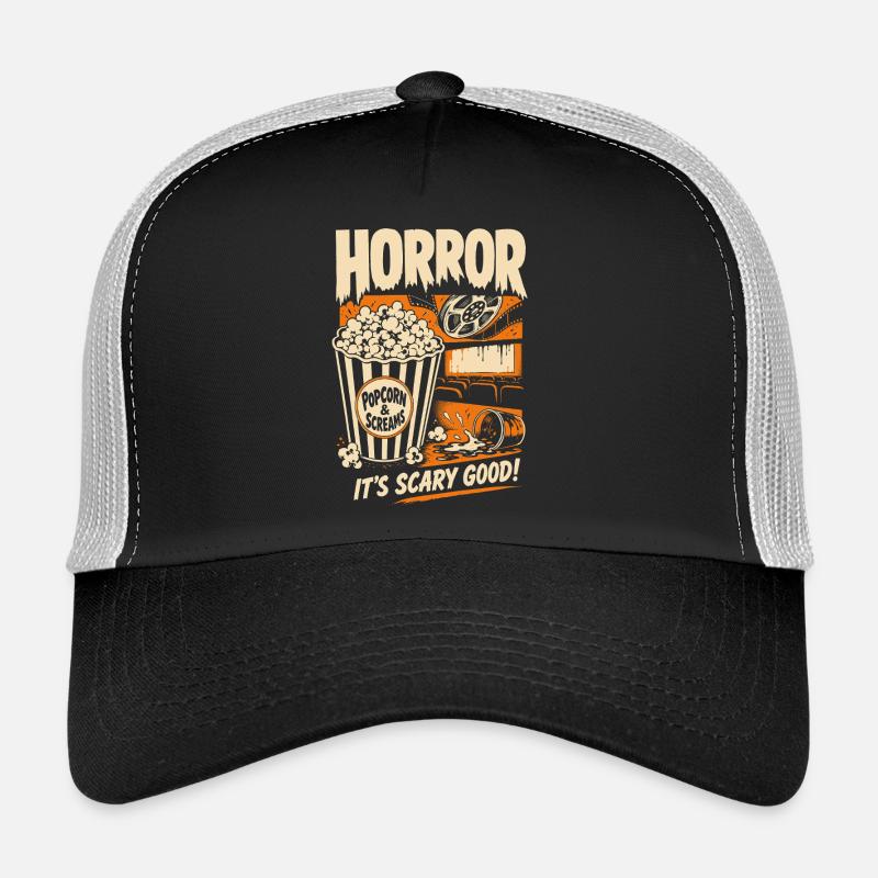 Popcorn et cris d’horreur Casquette trucker 