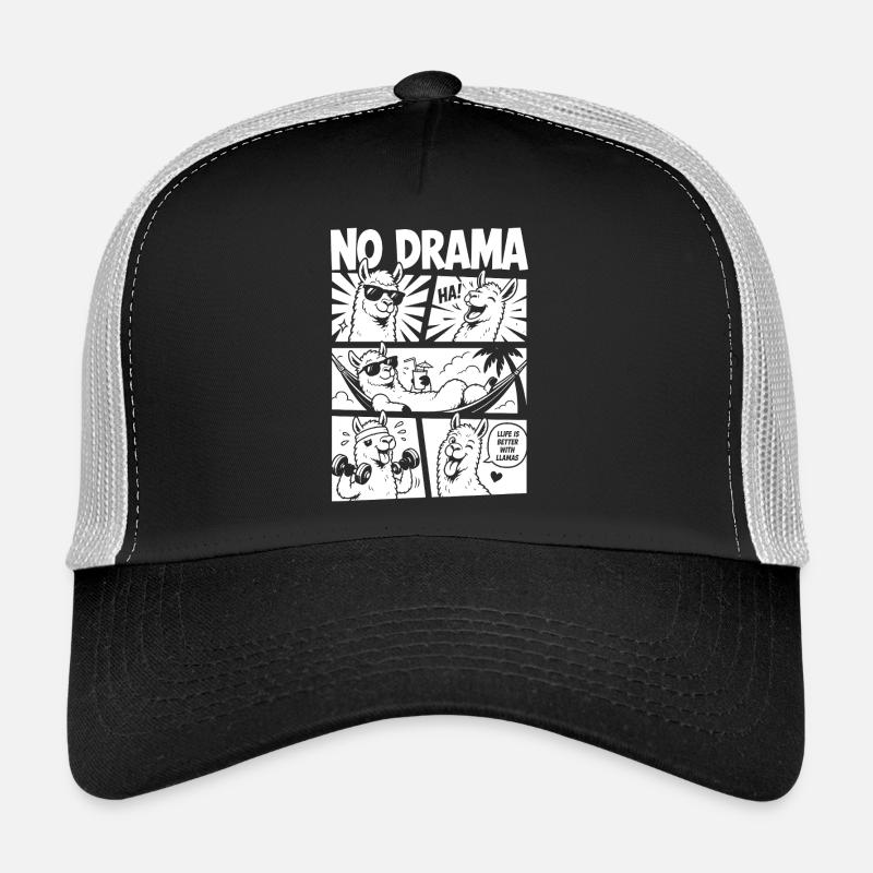 No Drama Llama Comic Design Casquette trucker 