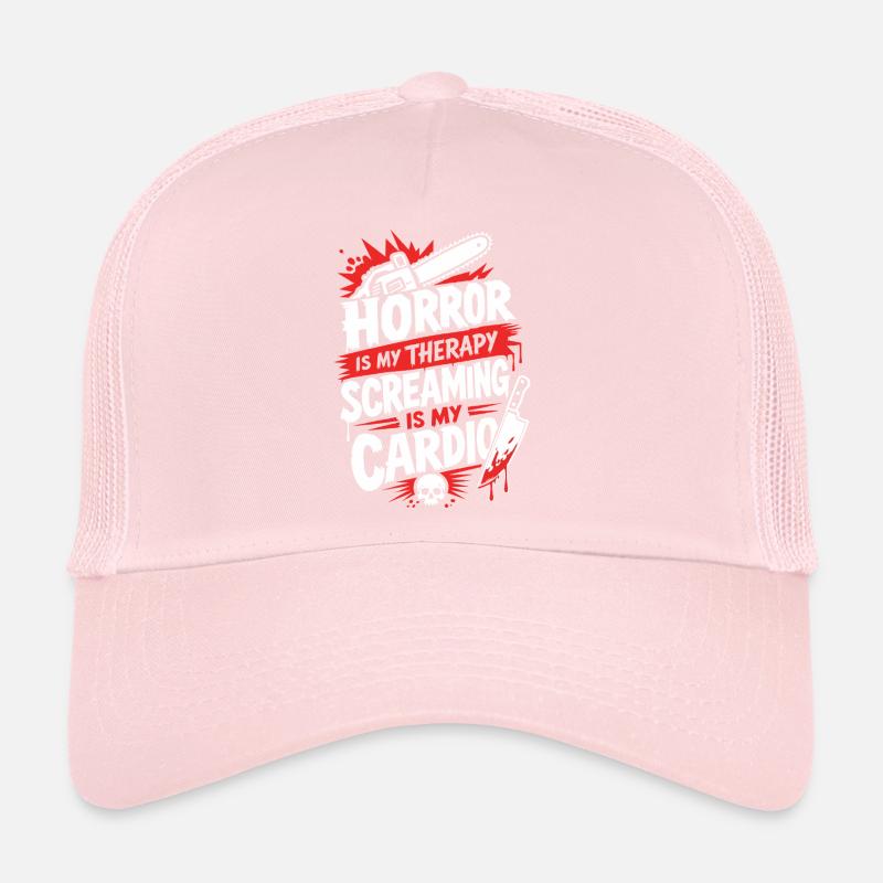 Horror Therapy Is My Cardio Trucker Cap
